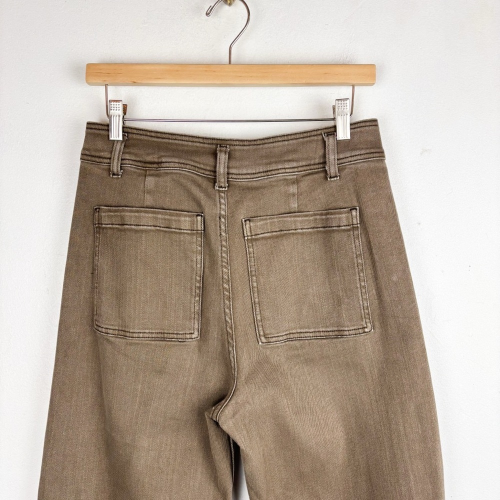 Miou Muse Mauve High Waisted Wide Leg Brown Jeans Sz L - Picture 5 of 11